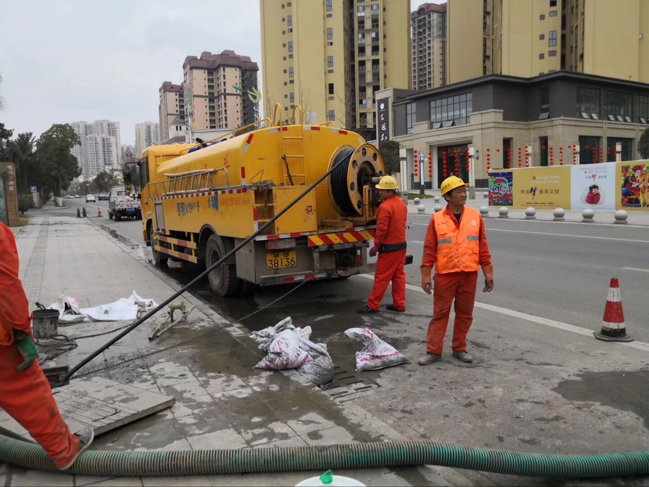 渝水排污管道清淤-管道清洗
